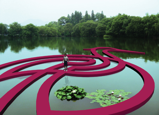 Hangzhou lake sculpture