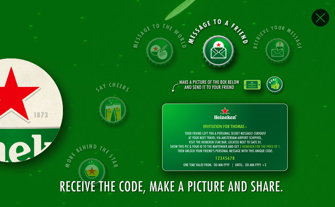 Heineken interactive menu 8