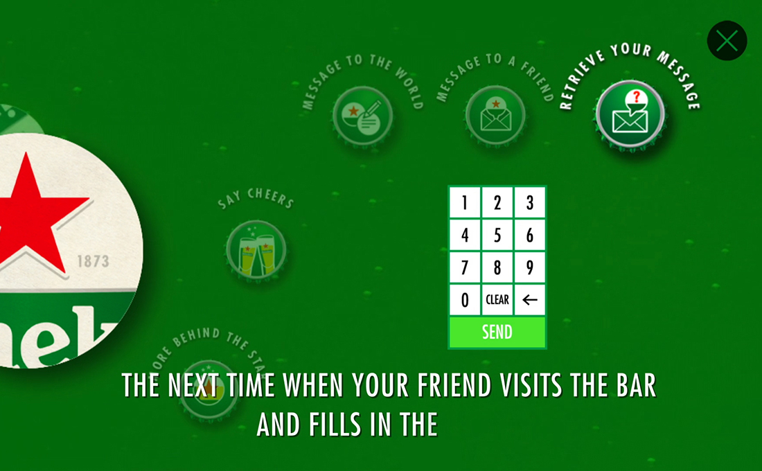 Heineken interactive menu 9