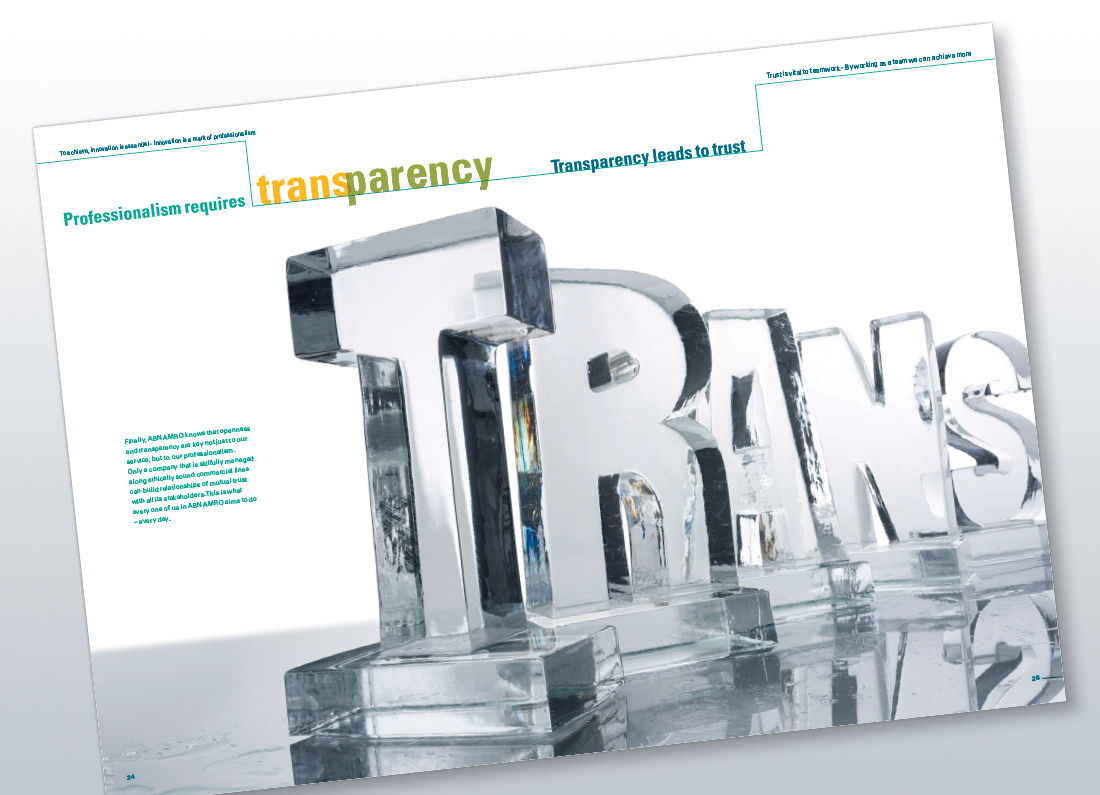 IJsletters illustreren thema transparantie